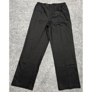 Koret Dress Pants Womens 14 Black Stretch Straight Leg Pockets Polycotton New